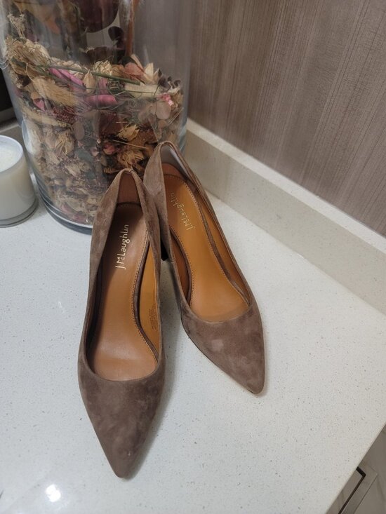 J. McLaughlin Shoes - J.  McLaughlin Brown Suede Leather Beatrice Heels With Tortoise Block Heel 8 M